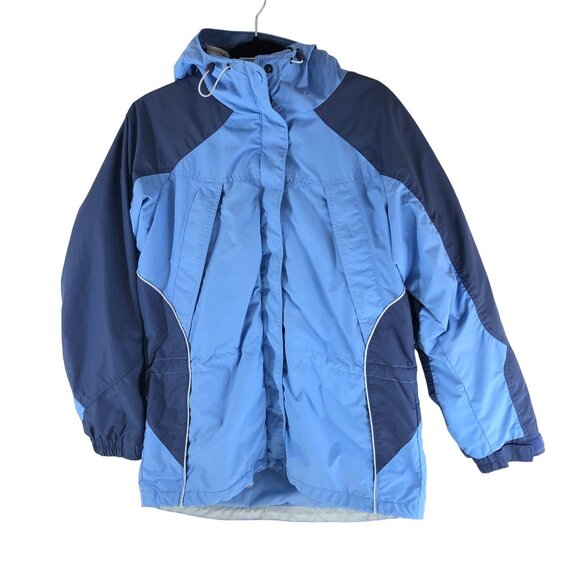 Columbia Womens Interchange Jacket Fleece Liner Zip Out Colorblock Blue M - Picture 1 of 5